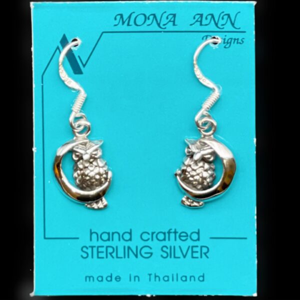 Sterling Silver Earrings - Owl